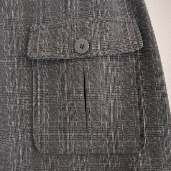 Denver Hayes Mini Skirt Women's Size 10 Gray Plaid Clueless Y2k Clueless Pocket - Picture 2 of 7